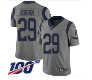 Men's Los Angeles Rams #29 Eric Dickerson 2019 Gray 100th season Inverted Legend NFL Jersey
